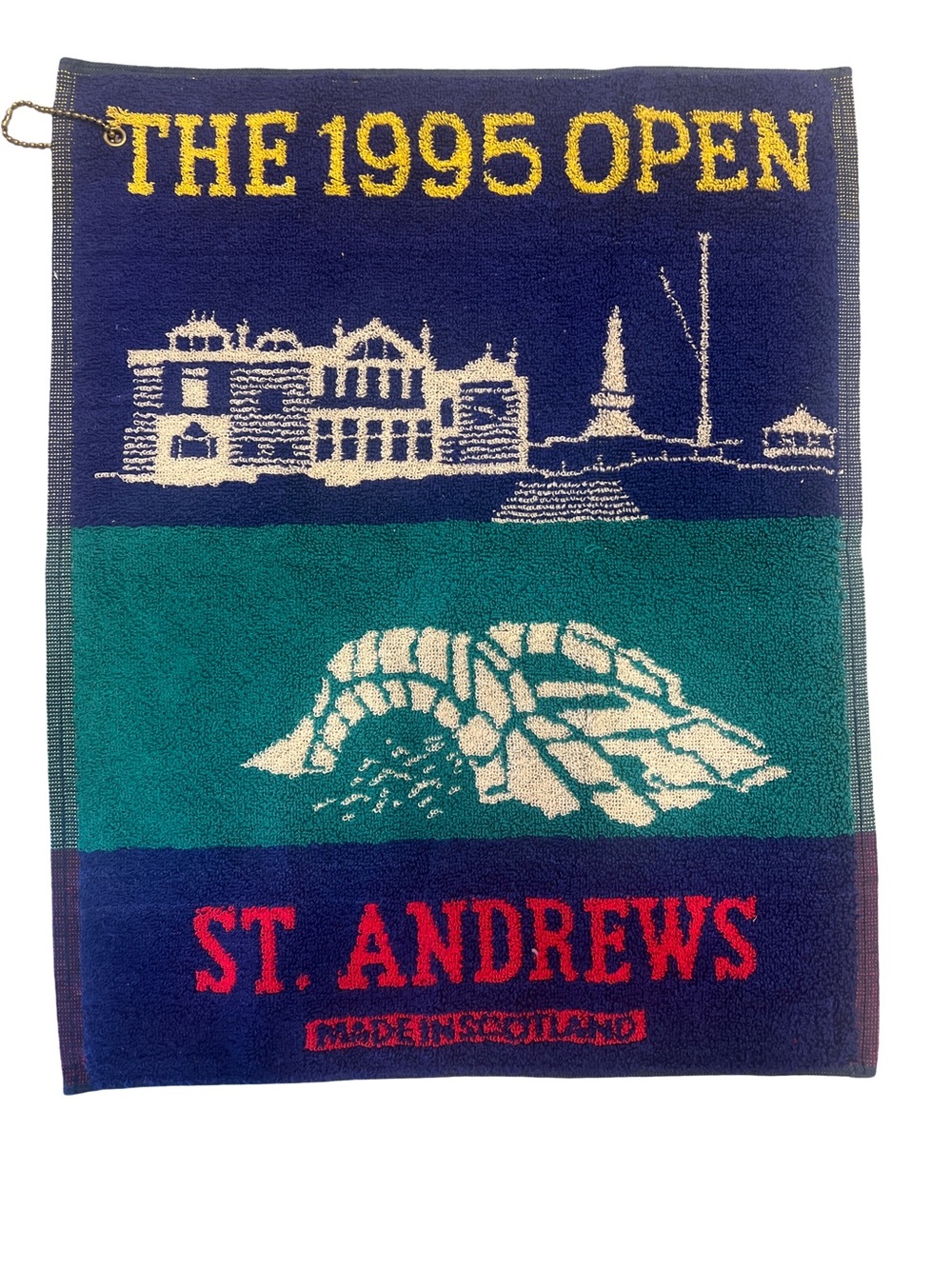 St. Andrews 1995 Open Towel - Navy, Teal, Red,John Daly’s Victory 124th Champion